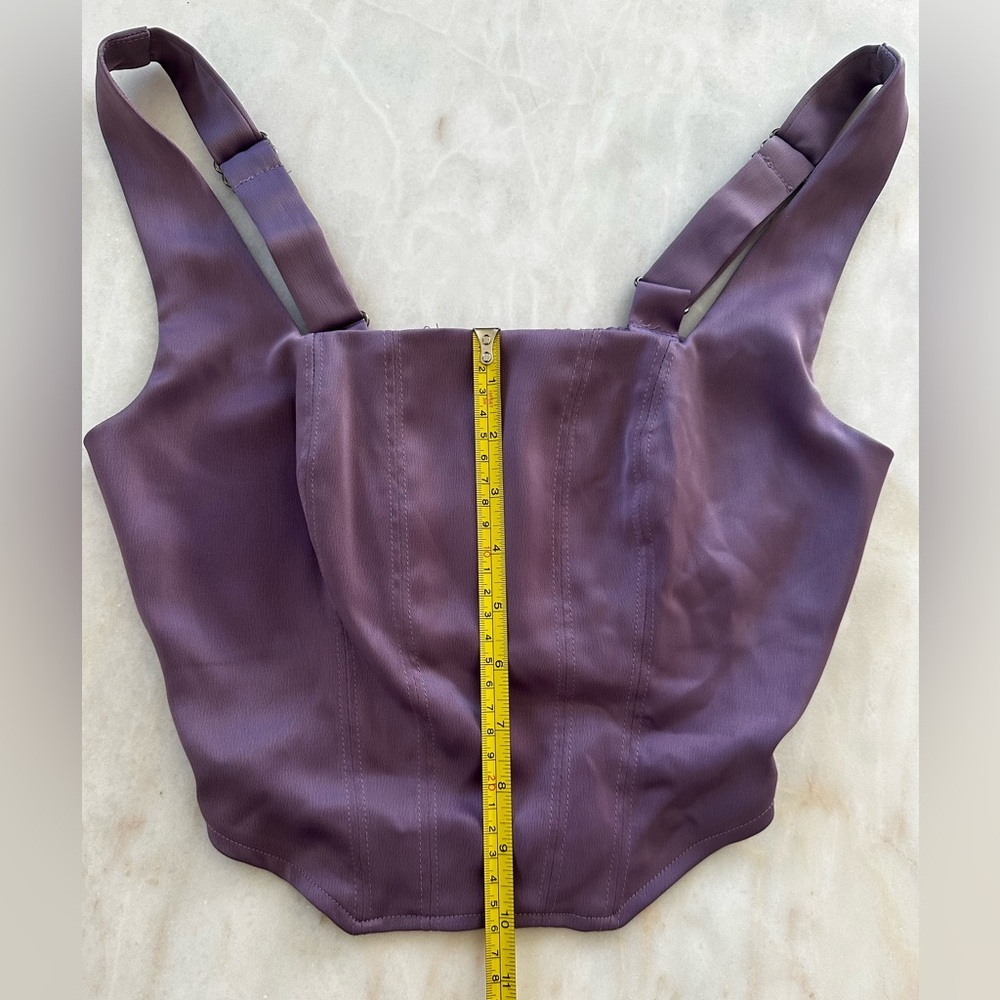 Wild Fable Satin Lavender Crop Top - Picture 6 of 6
